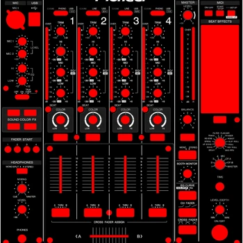 Панельный микшер DJM850 Защитная пленка для DJ-пленки черного оригинального цвета из ПВХ, точечный материал