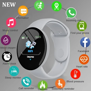 Смарт-часы D18 Pro для IOS Android, мужские и женские, Bluetooth, фитнес-трекер, спортивный браслет, Частота сердечных сокращений, кровяное давление, Детские умные часы
