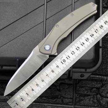 Стальной складной нож высокой твердости, острый складной нож из титанового сплава, портативный инструмент для самообороны, инструмент для кемпинга на открытом воздухе